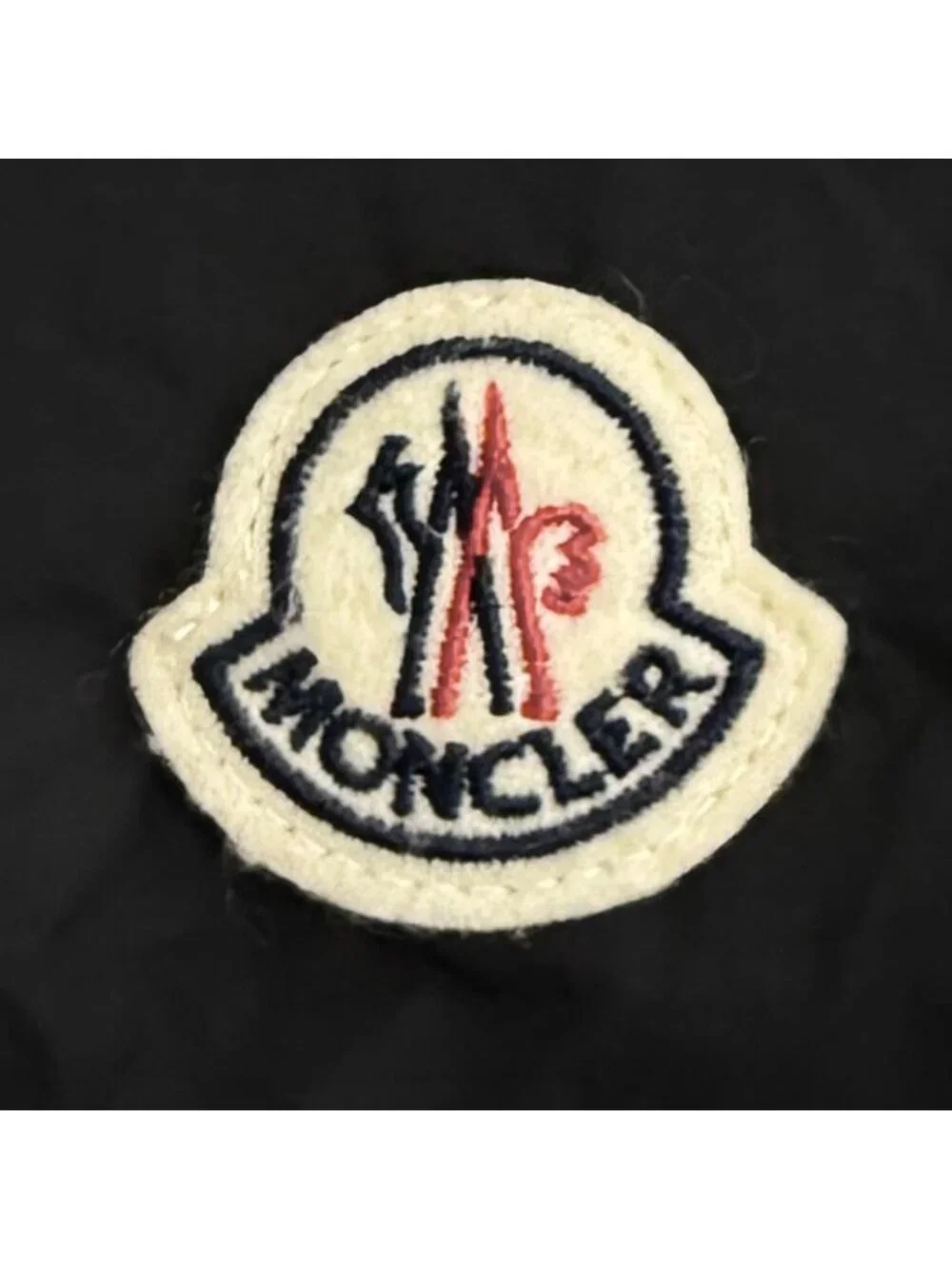 Moncler Fegeo Logo Patch Hooded Zip UP Windbreaker Nylon Jacket Black